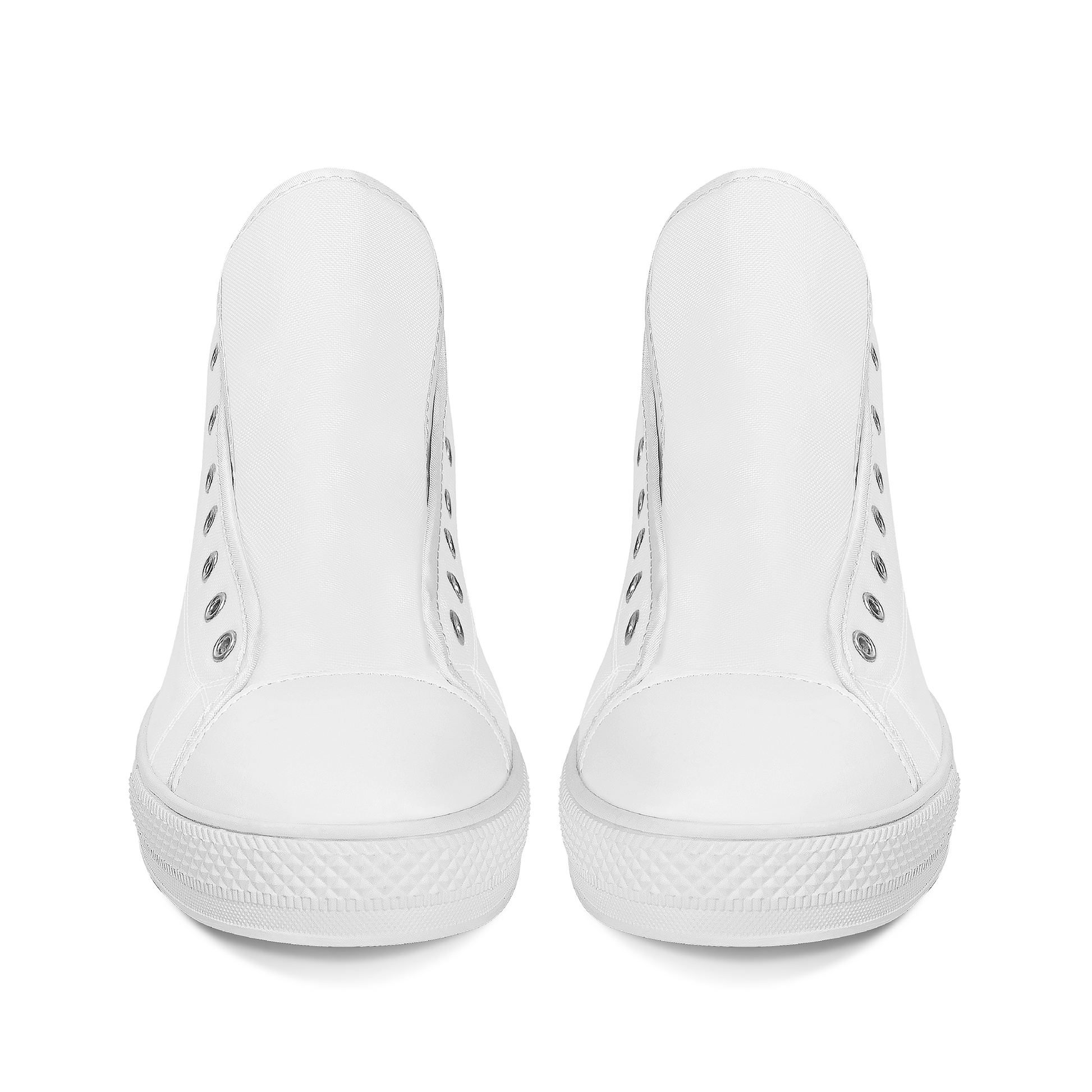 Skyline White High-Tops - Custom Shoes Store