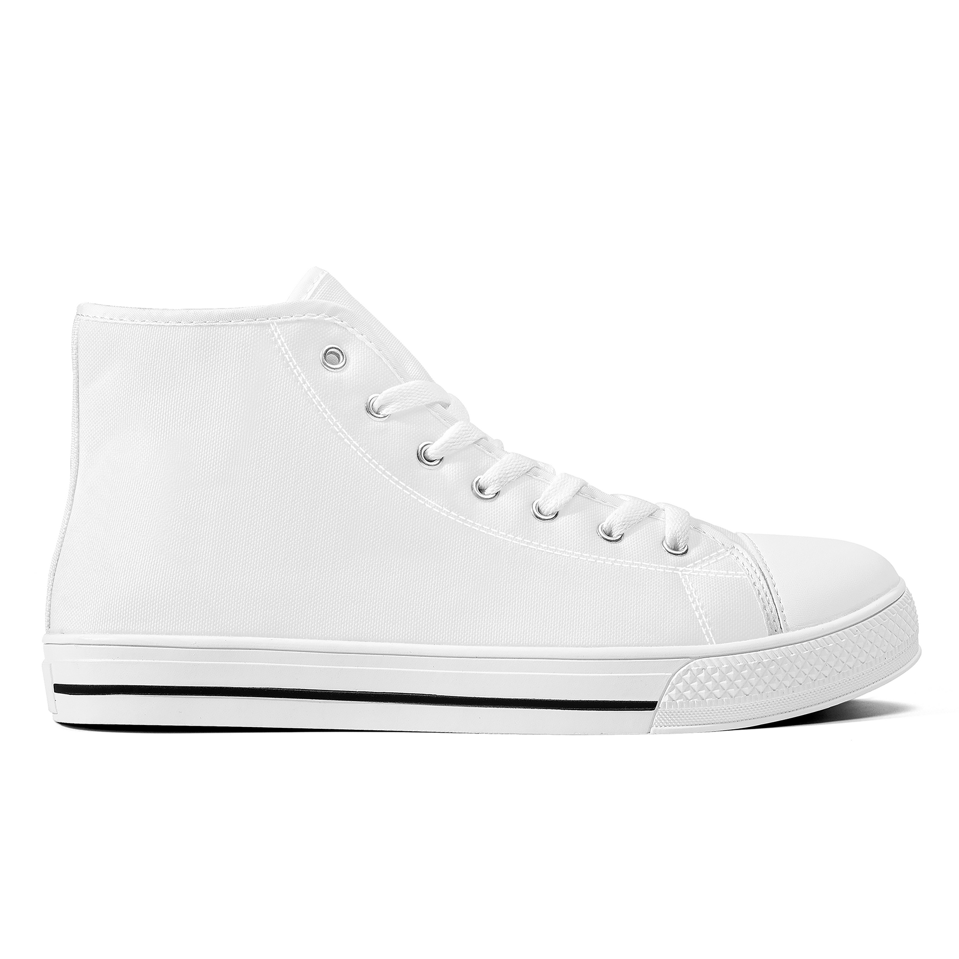 Skyline White High-Tops - Custom Shoes Store