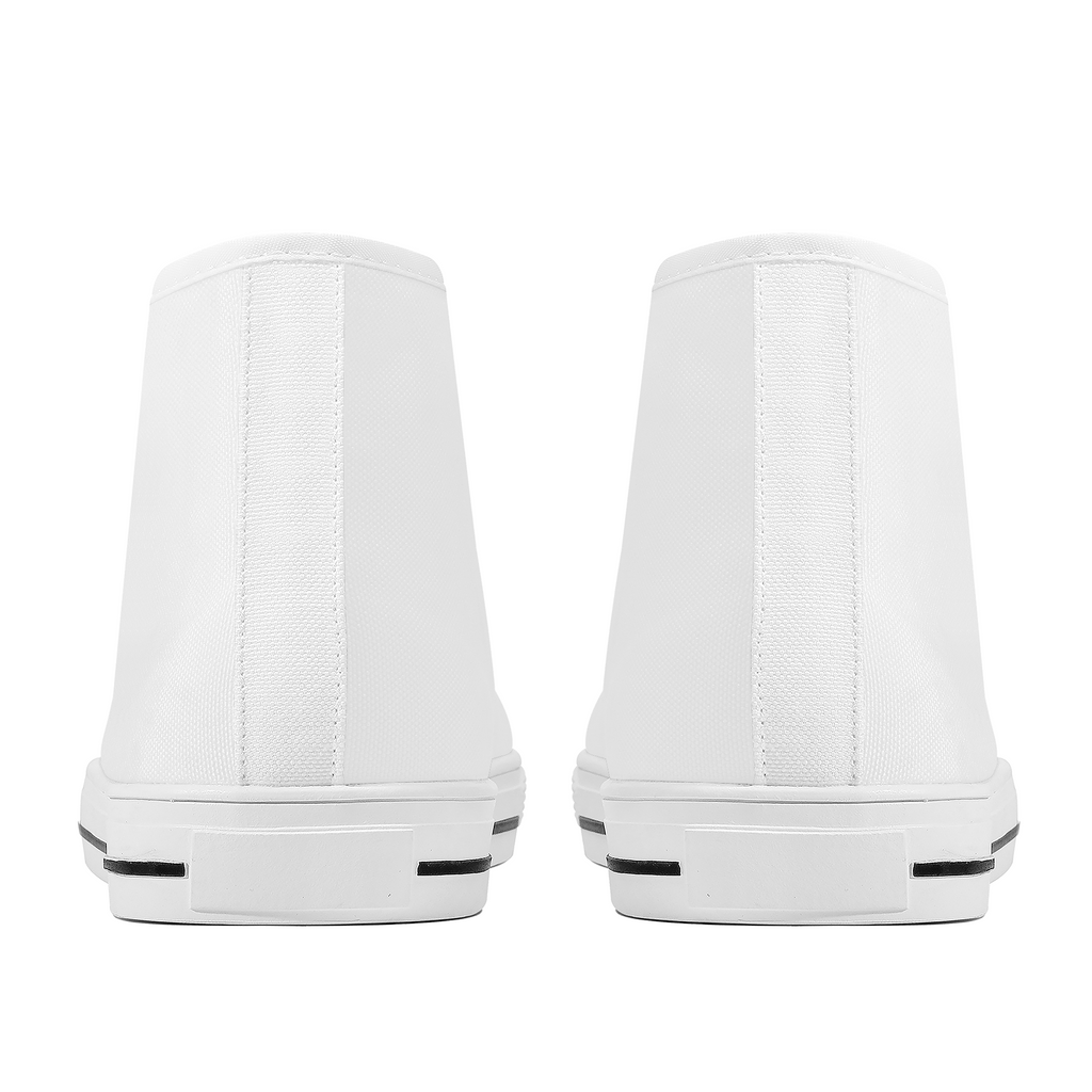Skyline White High-Tops - Custom Shoes Store