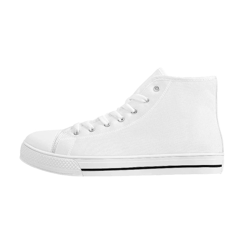 Skyline White High-Tops - Custom Shoes Store