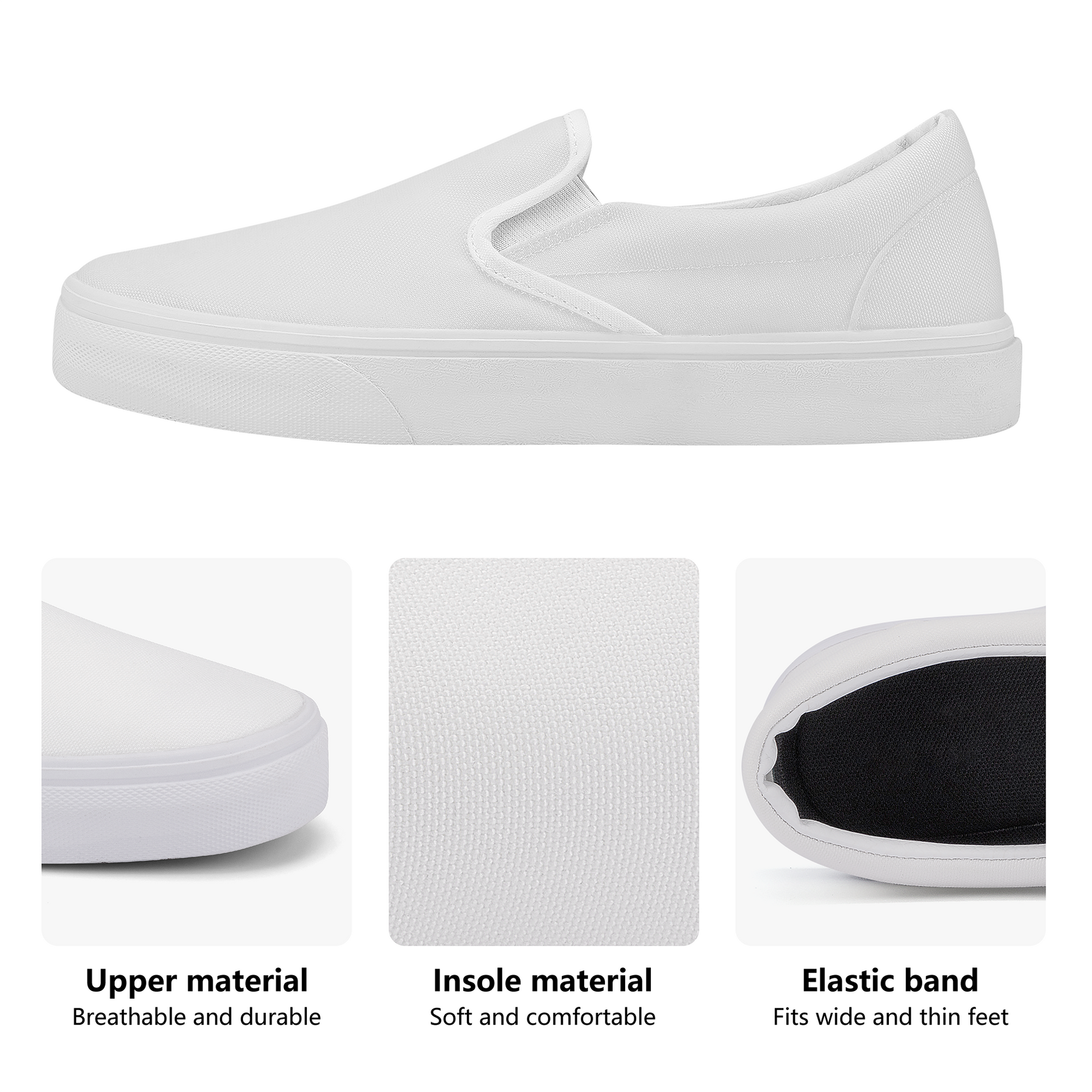 GlideCore Canvas Slip-Ons - Custom Shoes Store